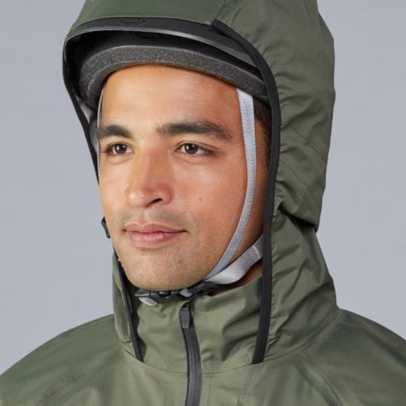 NWT! REI Co-op Junction Hooded Cycling Rain Jacket Asparagus/X-Large - Picture 11 of 16